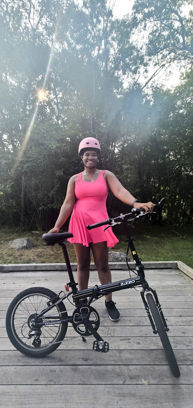Closeup of the author at the Neponset River Greenway